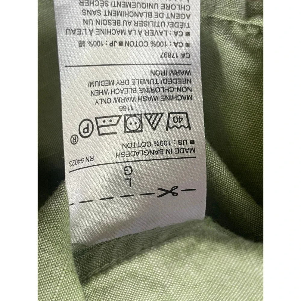 Banana Republic Mens Large Button Down Shirt Green Standard Fit Long Sleeve